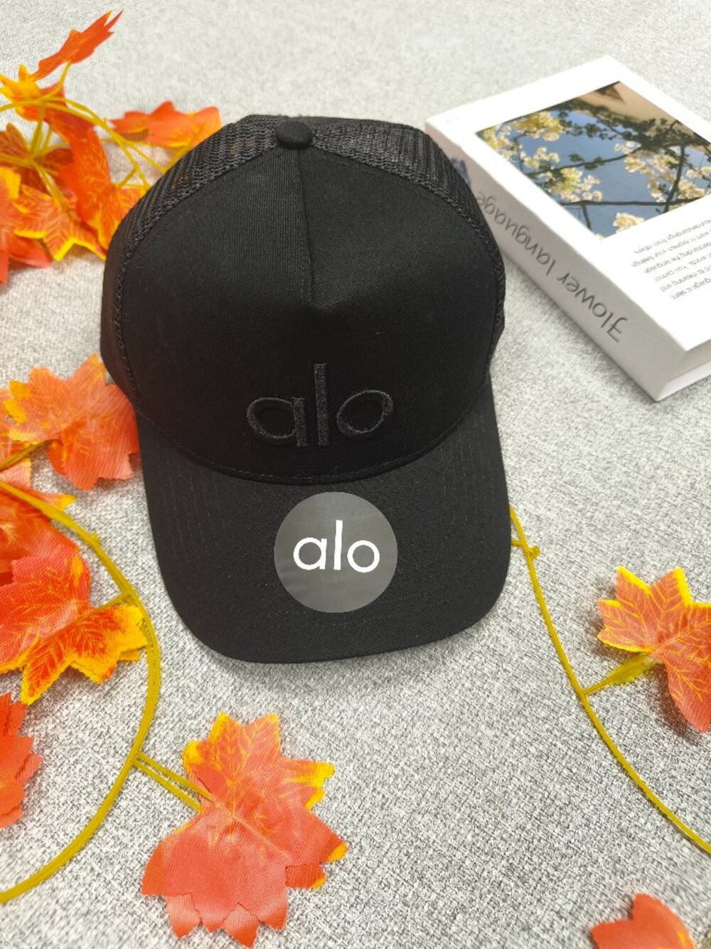 Unisex Alo Yoga District Trucker Black Hat⚫Athleisure Tennis Sporty Cap🏃🏻‍